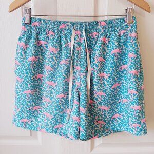 Chubbies Men's Blue Domingos Flamingos Classic Trunk 5.5 in Size M